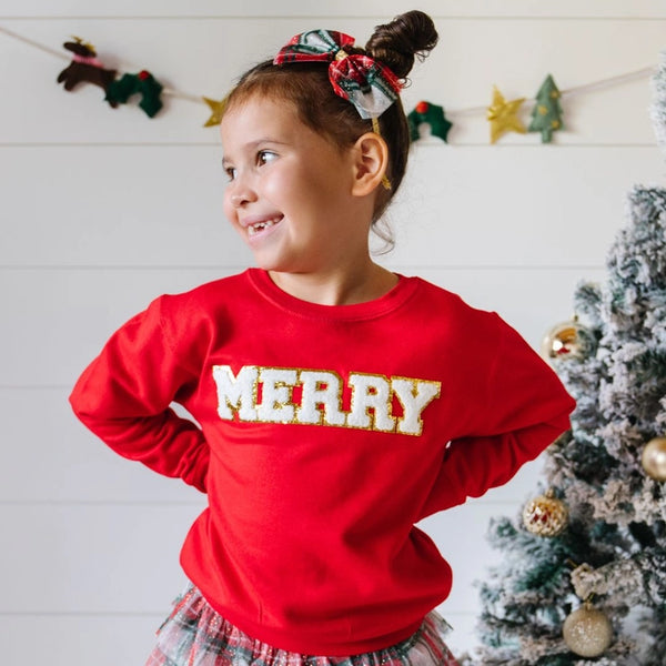 The Merry Patch Christmas Sweatshirt Kids Sumac Trading Co