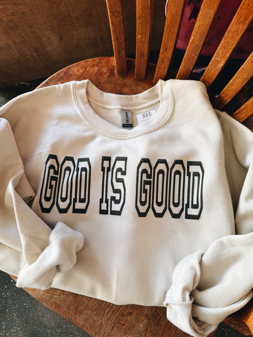 The God is Good Sweatshirt // Sand