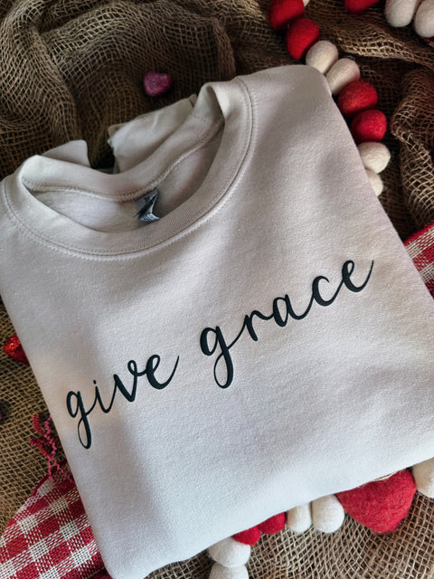 The Give Grace Sweatshirt // Sand