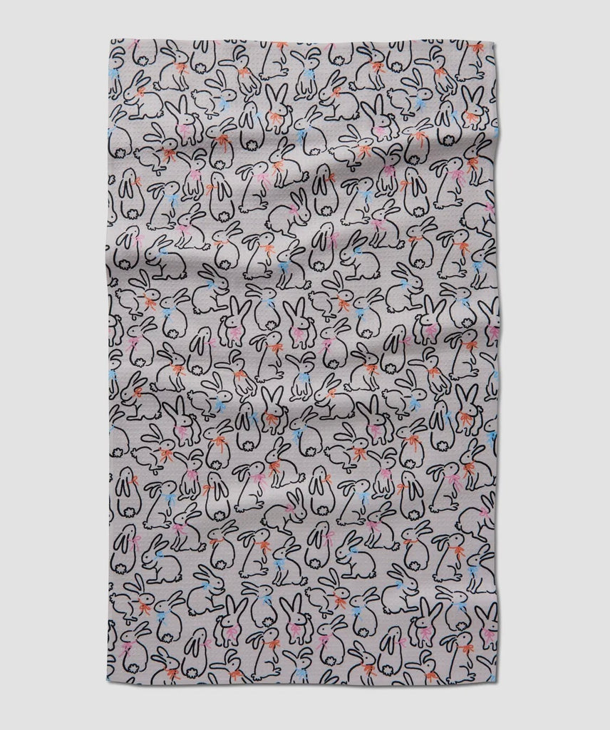 Geometry Tea Towel / Playful Bunnies