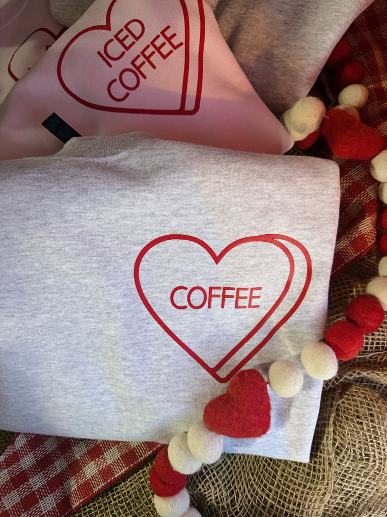 CUSTOM Word Candy Heart Sweatshirt // Adult Sizing