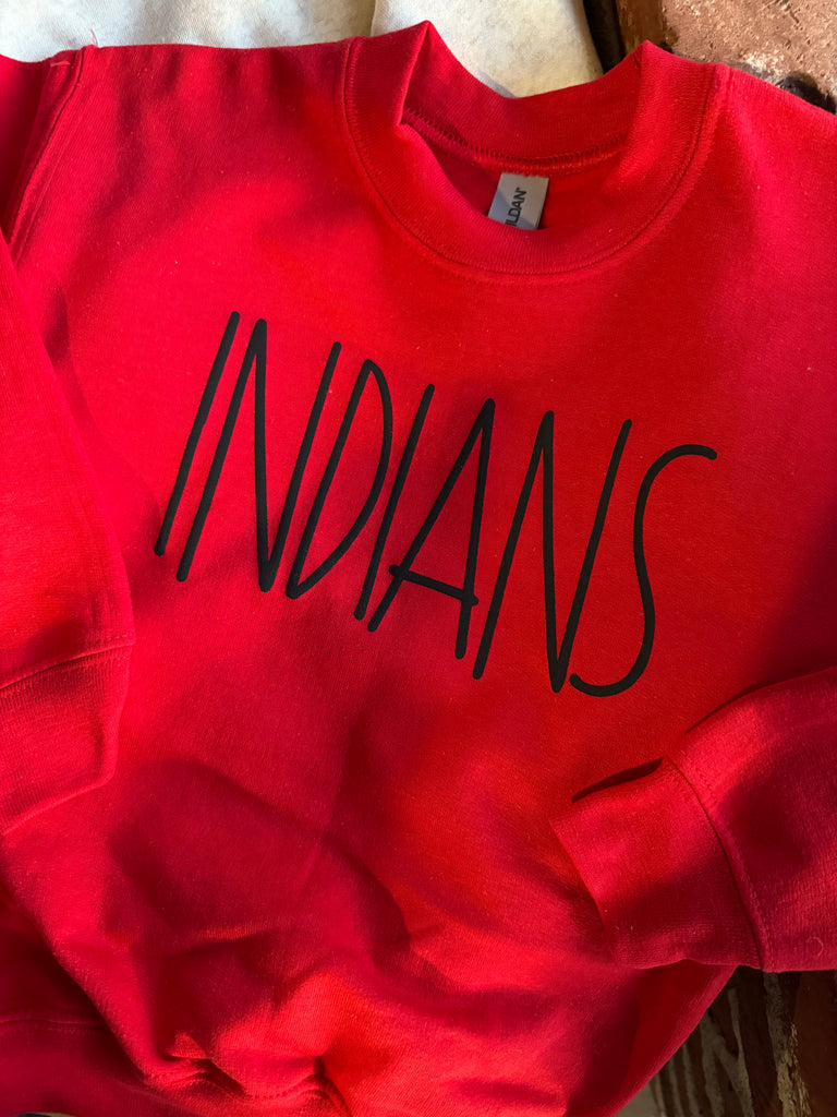 Custom Mascot Sweatshirt / Black on Red