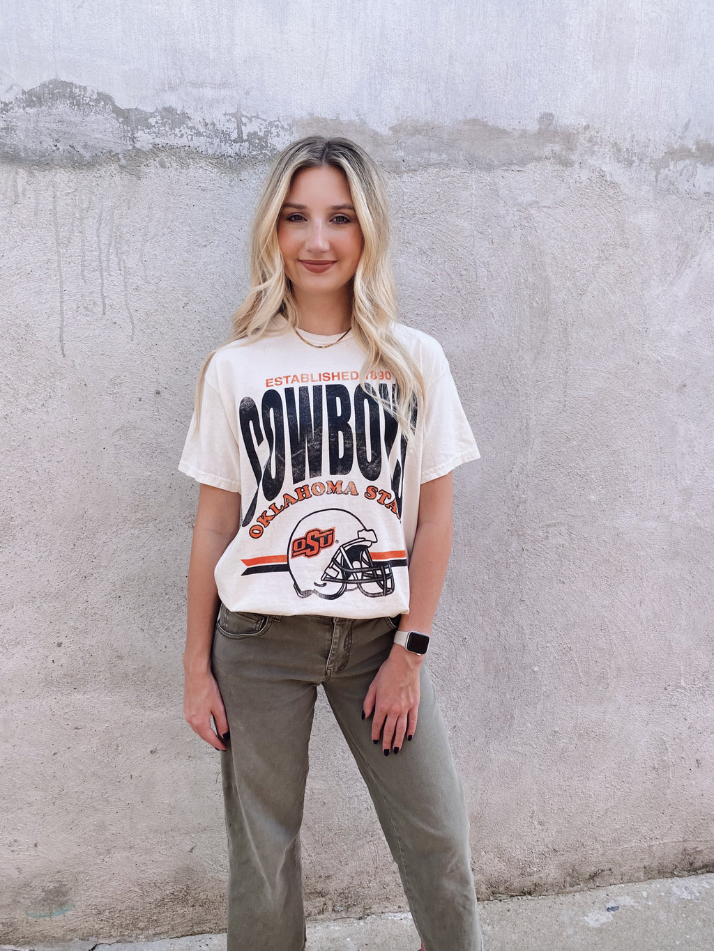 The Cowboys Helmet Thrifted Style Tee