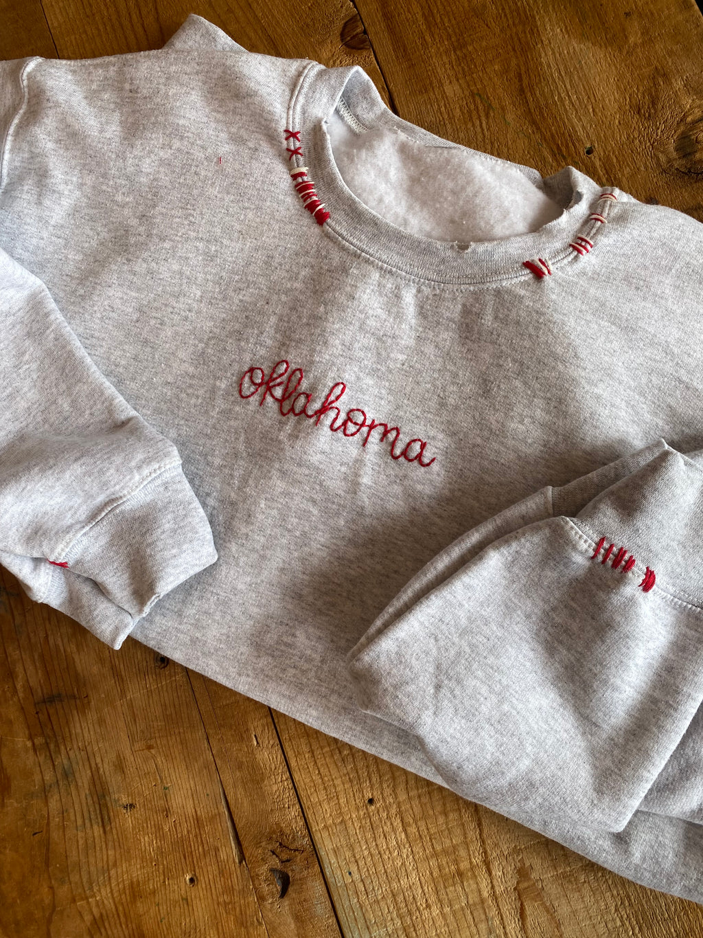 The Distressed Hand Stitched Sweatshirt